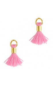 Mini Quaste Ibiza Style 0.7cm Gold-springtime pink